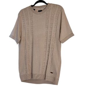 Buffalo David Bitton Welburn Jute Mix Short Sleeve Knit, Size Medium, NWT
